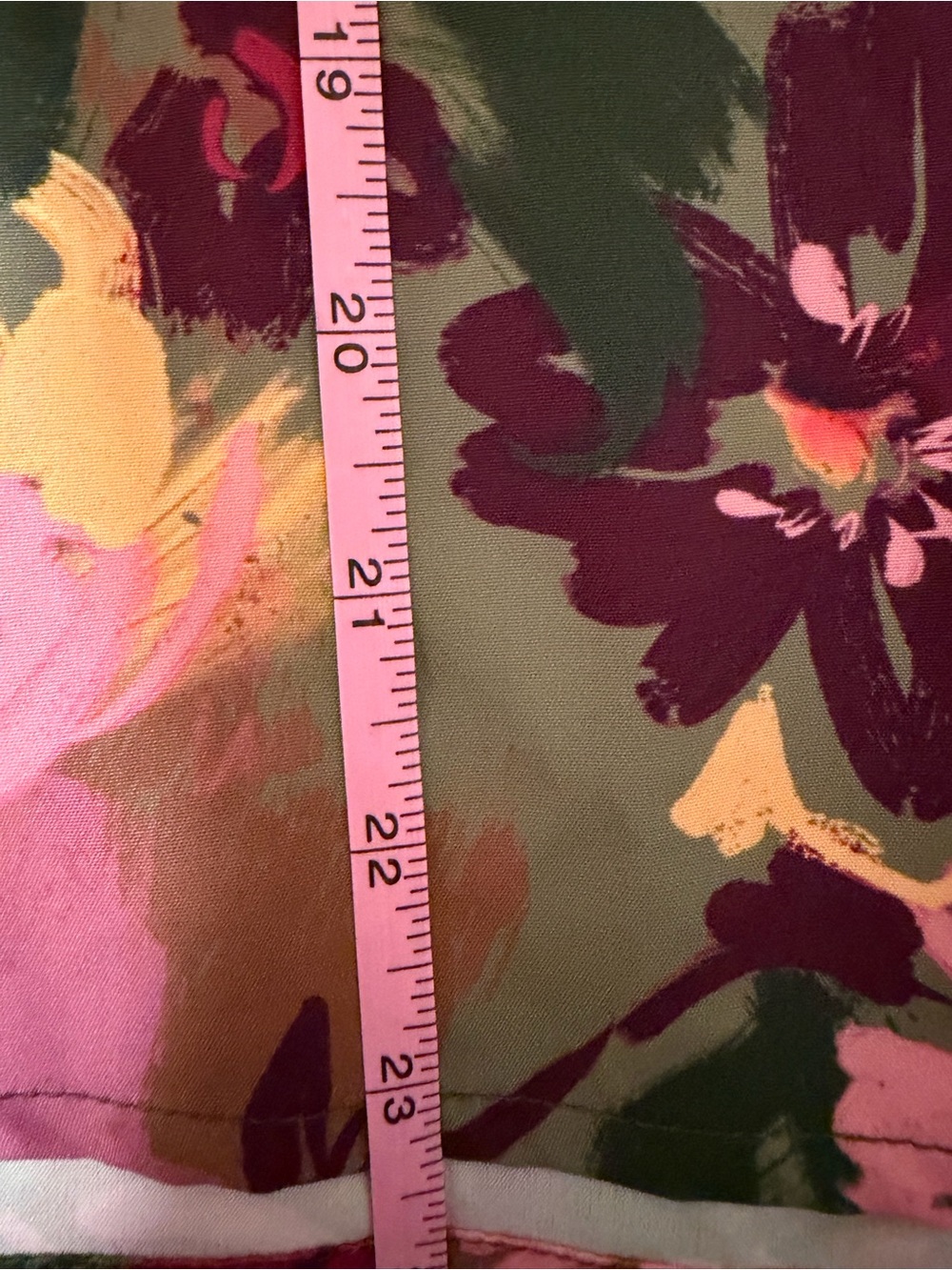 THML Olive Floral V-Neck Puff Sleeve Blouse - Picture 9 of 10